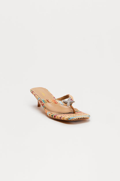 Ocean View Starfish Thong Mules - Multi Color