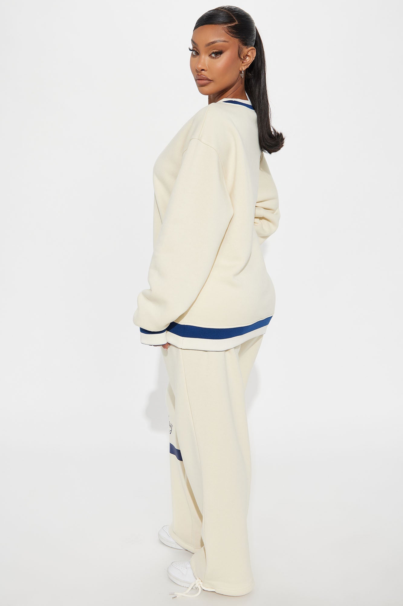 True Sunday Spirit Fleece Pant Set - Cream