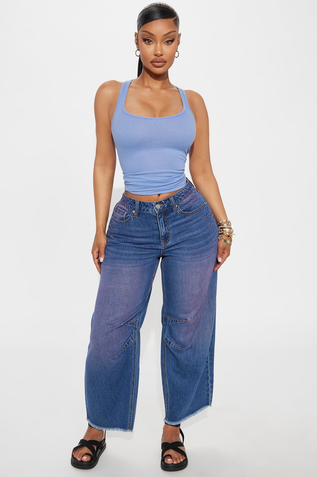 Best In Class Barrel Leg Ankle Jean - Medium Wash