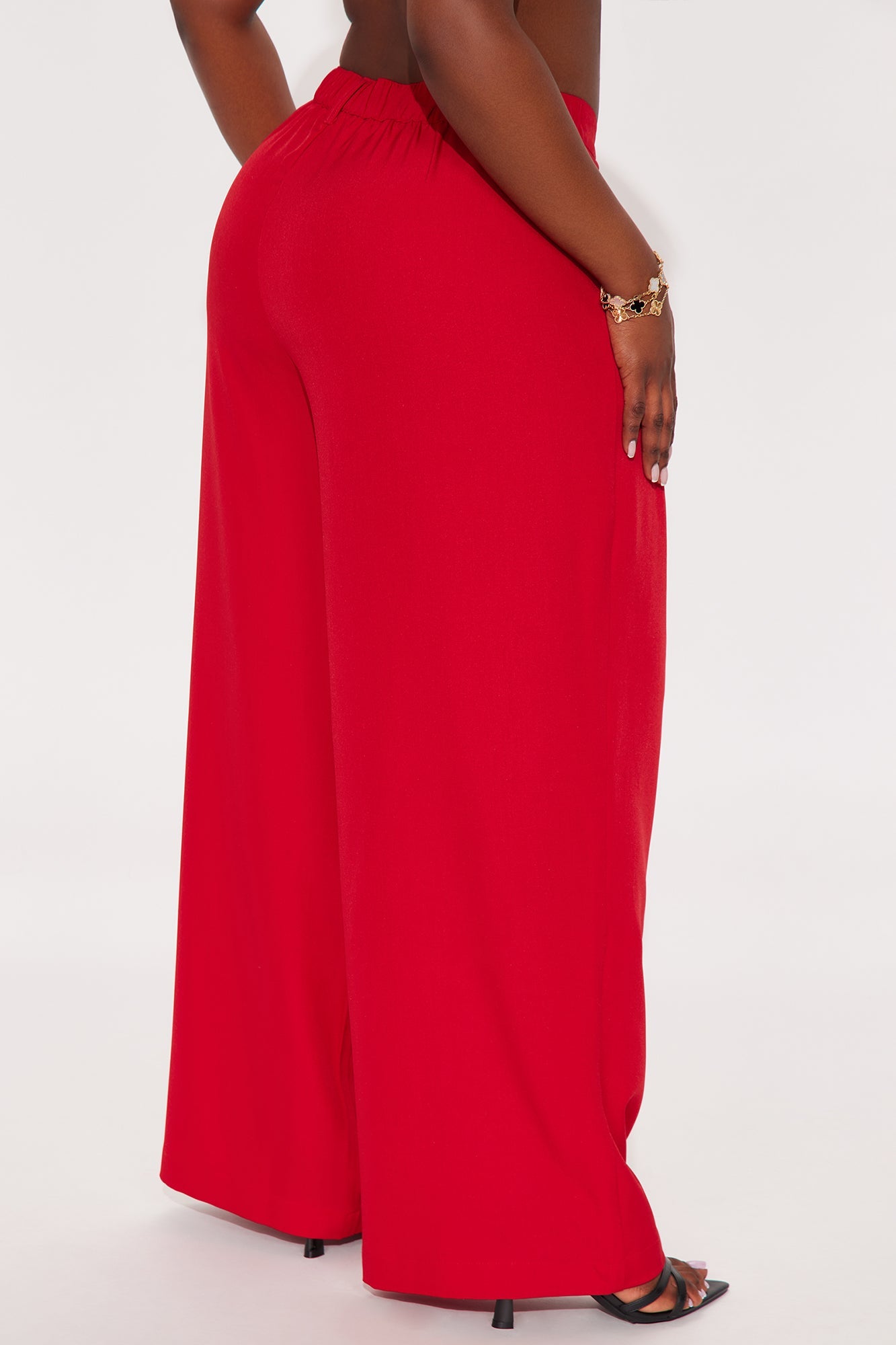 Cami Wide Leg Trouser Pant - Red