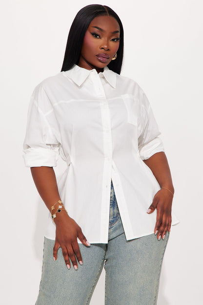 Sofia Poplin Shirt - White