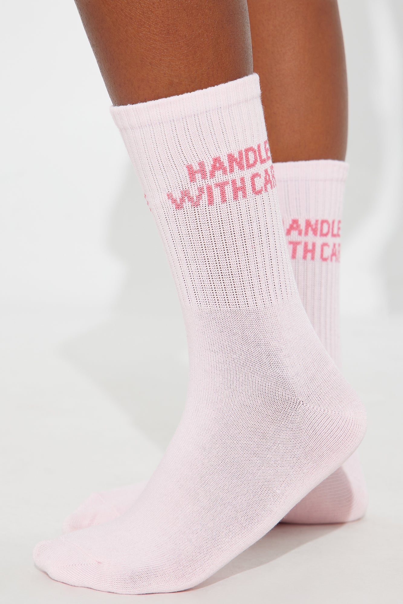 Mini Handle Me With Care Socks - Pink