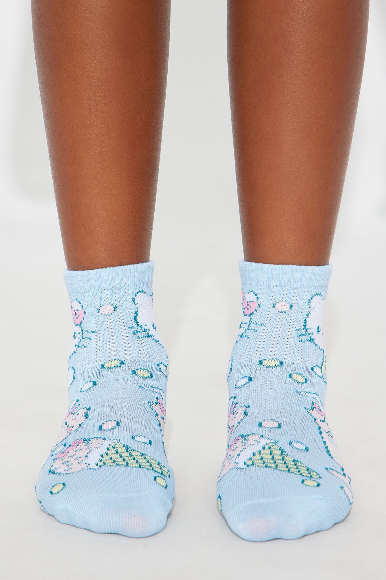 Mini Hello Kitty Super Sweet Mid Crew Socks 5 Pack - Pink/combo