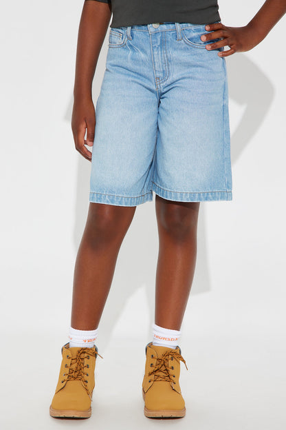 Mini All Day Non Stretch Denim Jorts - Light Wash