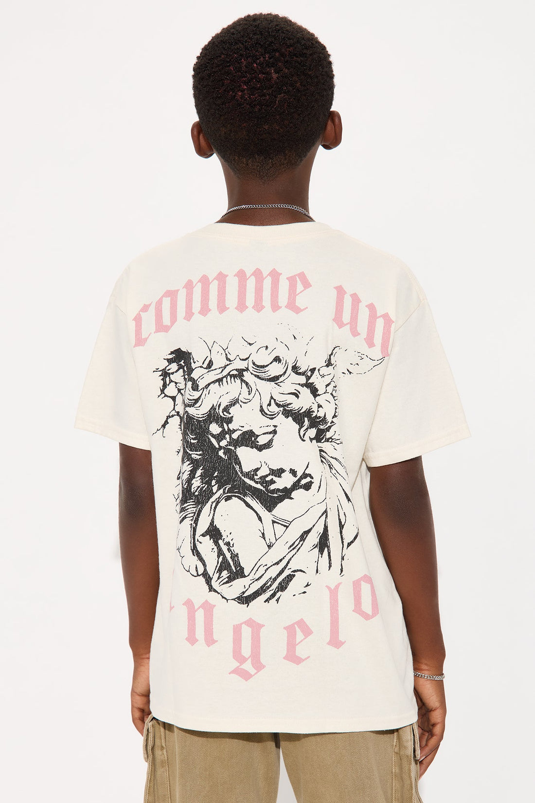 Mini Comme Un Angelo Short Sleeve Tee - Natural