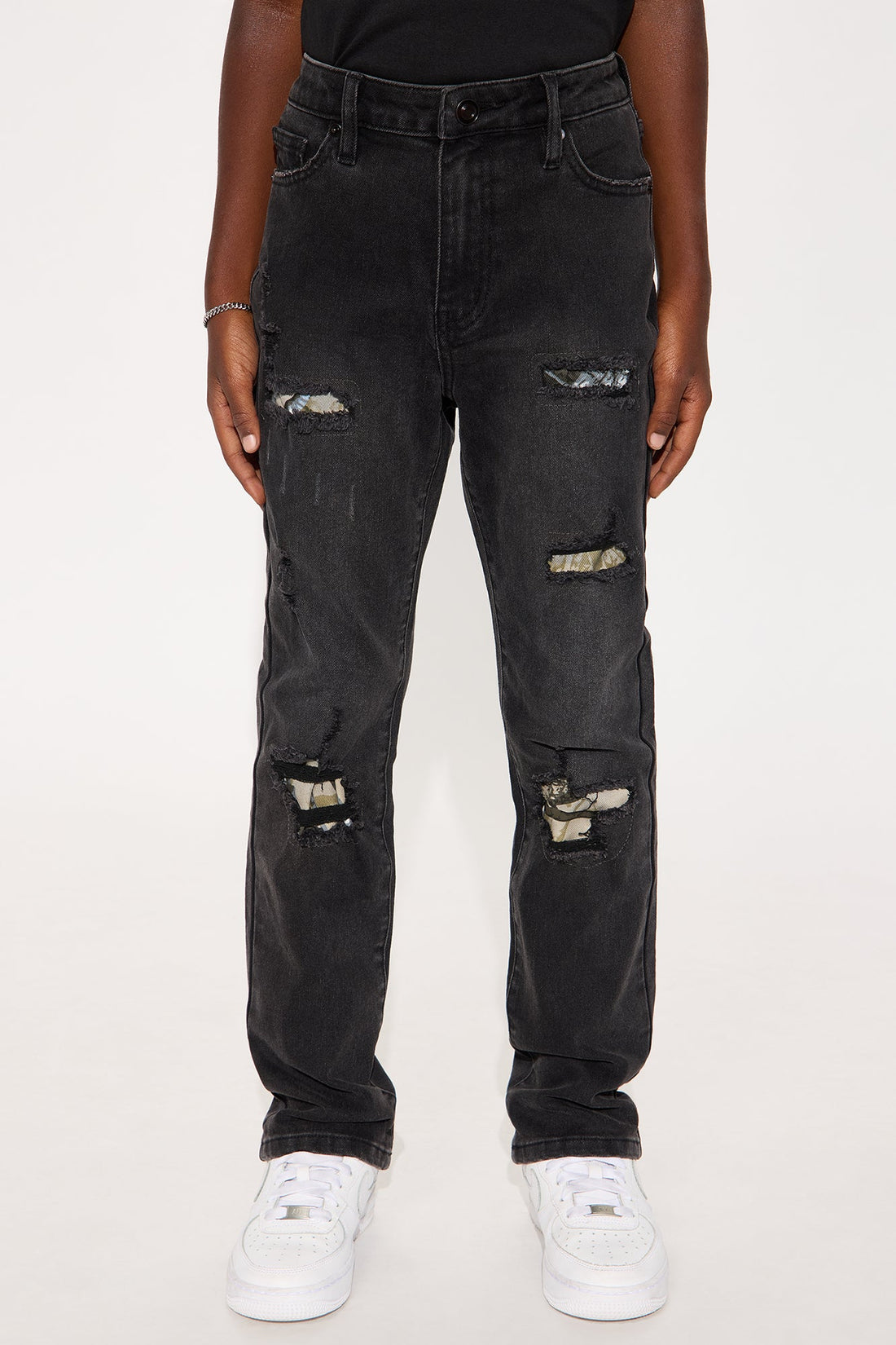 Mini Camo Destruction Jean - Black Wash