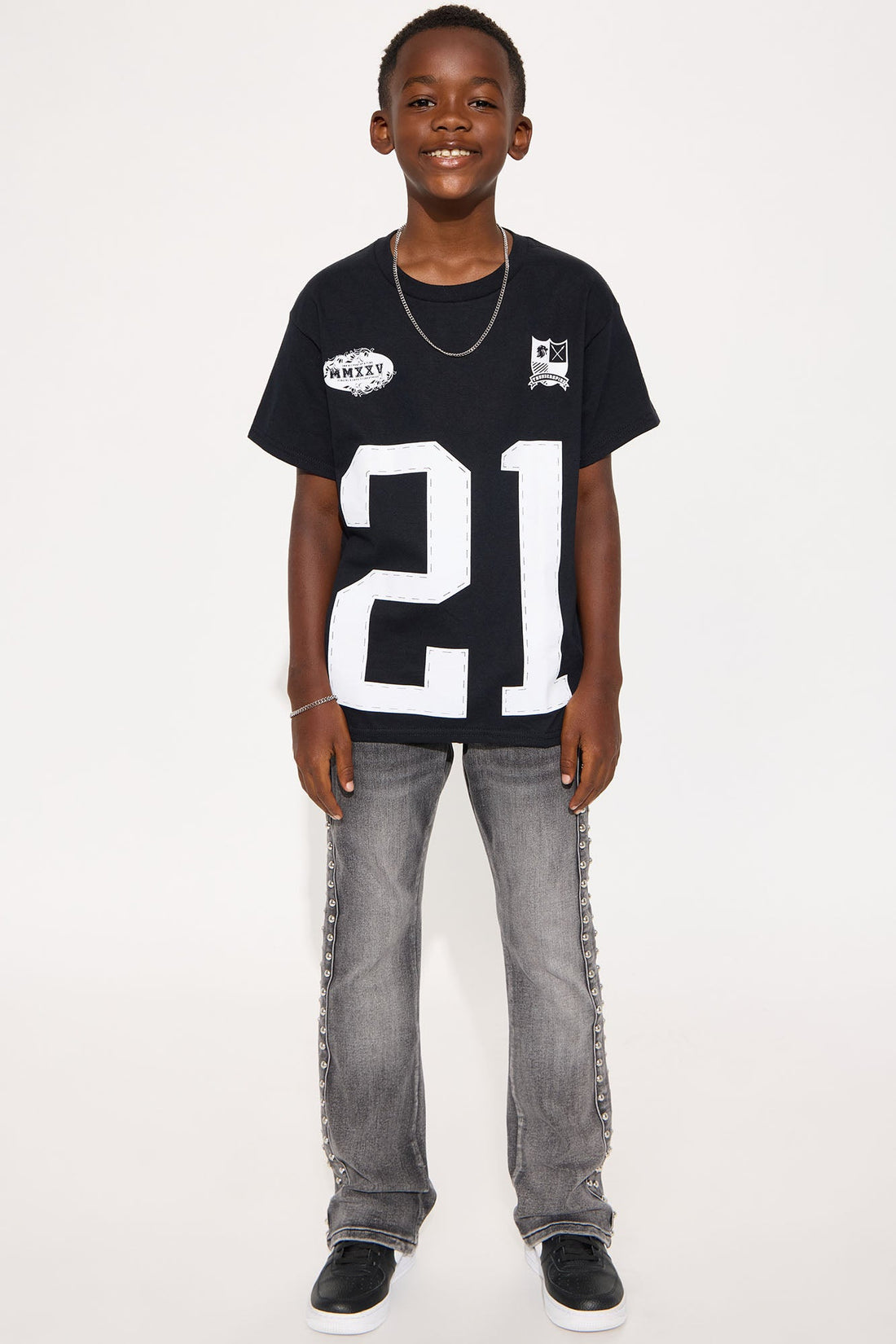 Mini All State Thunder Short Sleeve Tee - Black