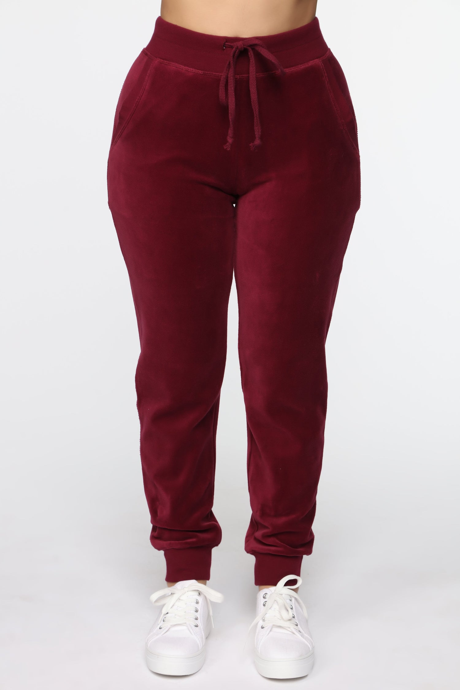 The Original Trendsetter Velour Set - Burgundy