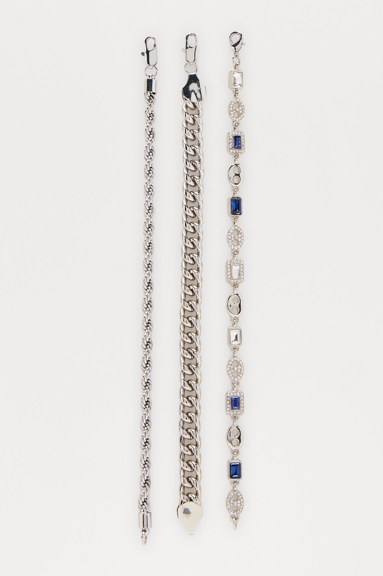 Iced Out Bejeweled Bracelet Set - Multi Color