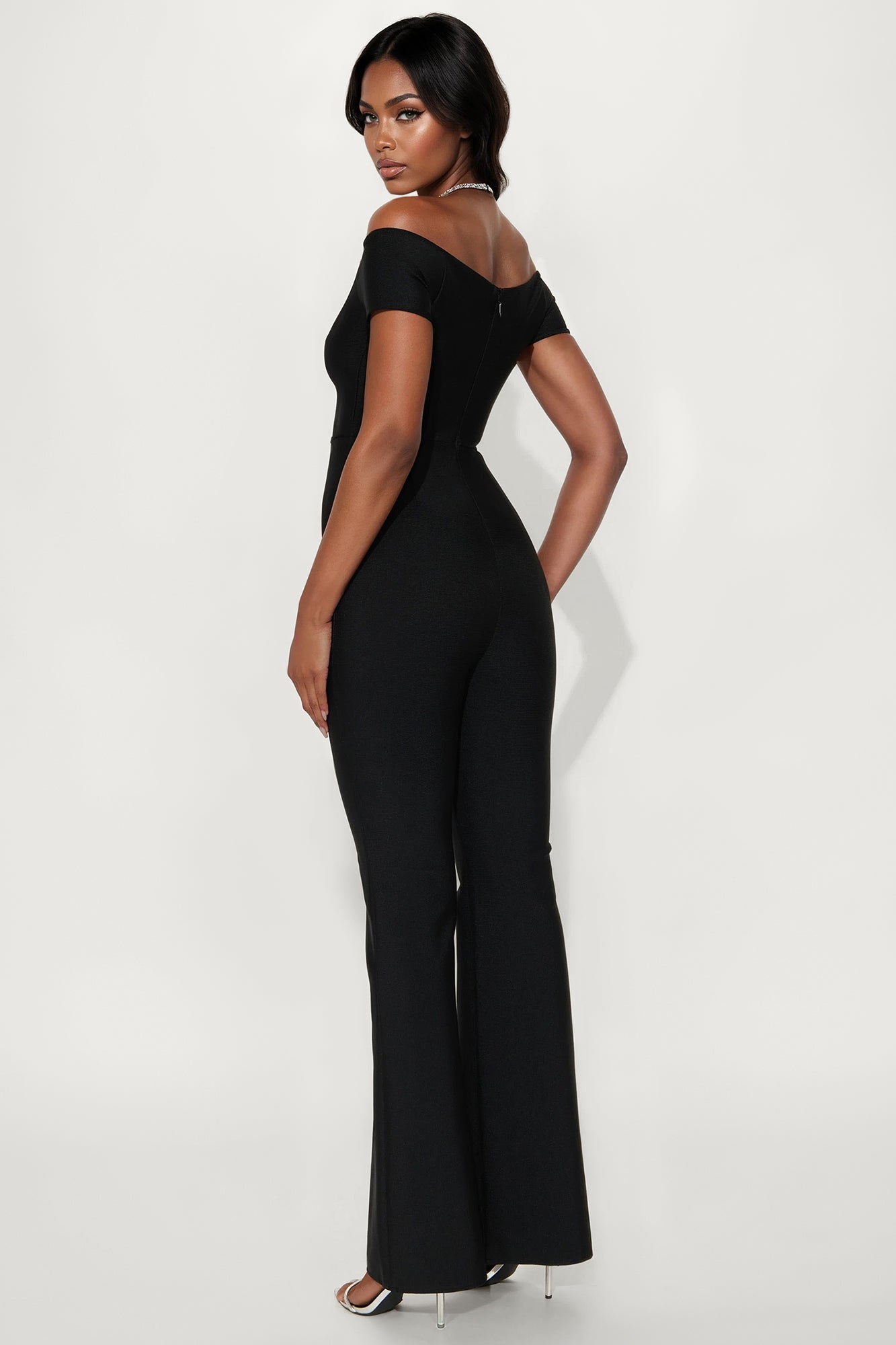 Sienna Bandage Off Shoulder Jumpsuit - Black