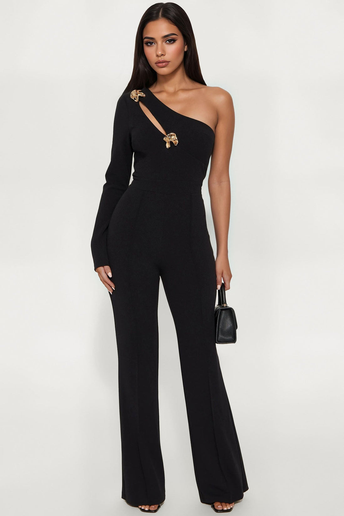 Elenora Wide Leg Jumpsuit - Black