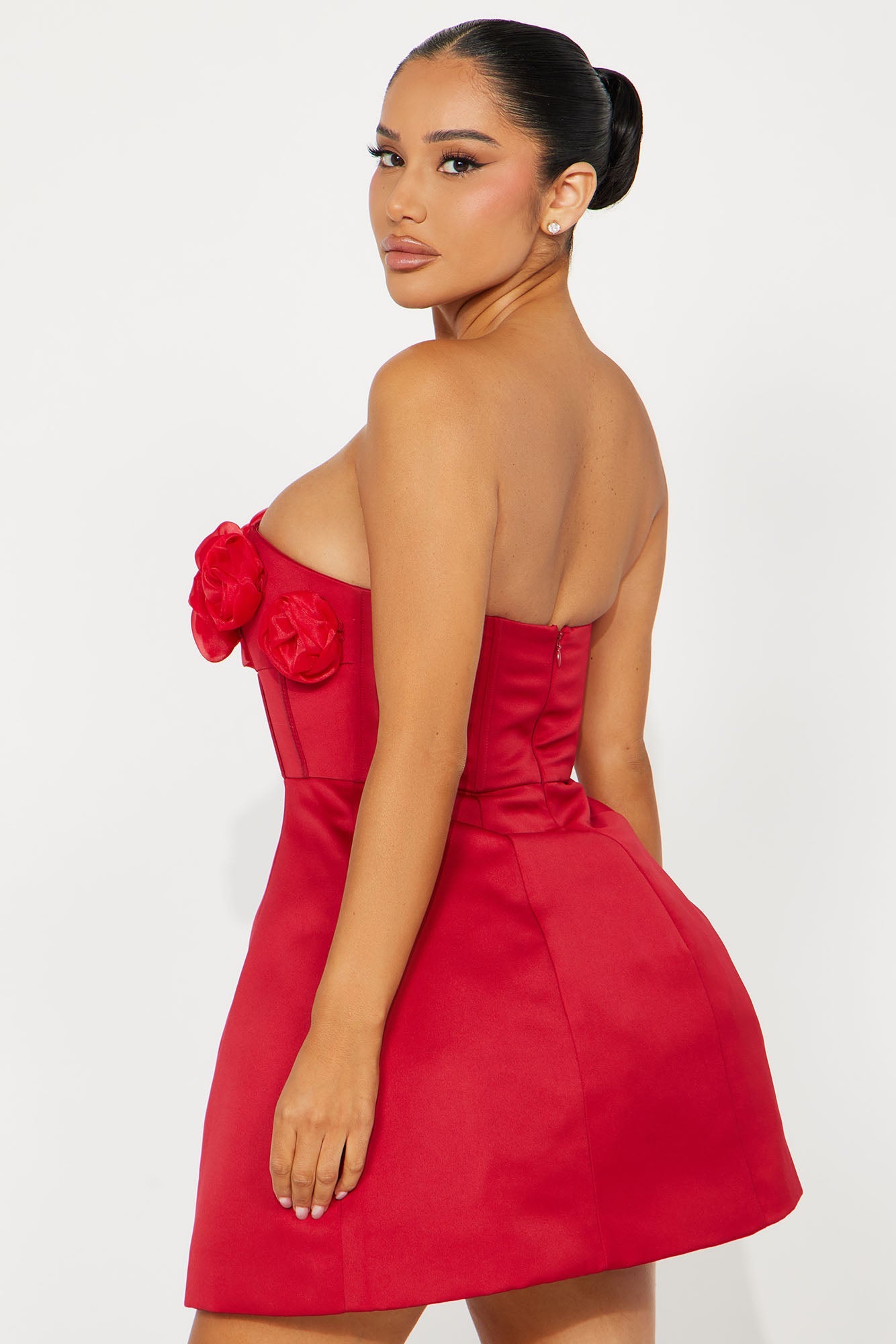 Bliss Corset Mini Dress - Red
