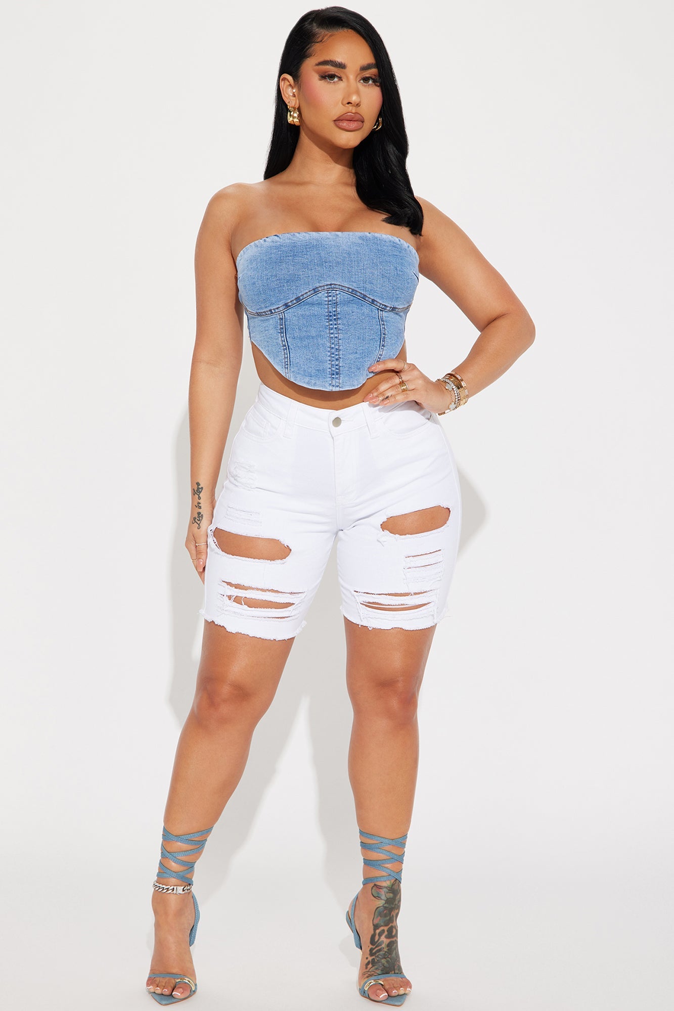 Gone Fishing Shorts - White