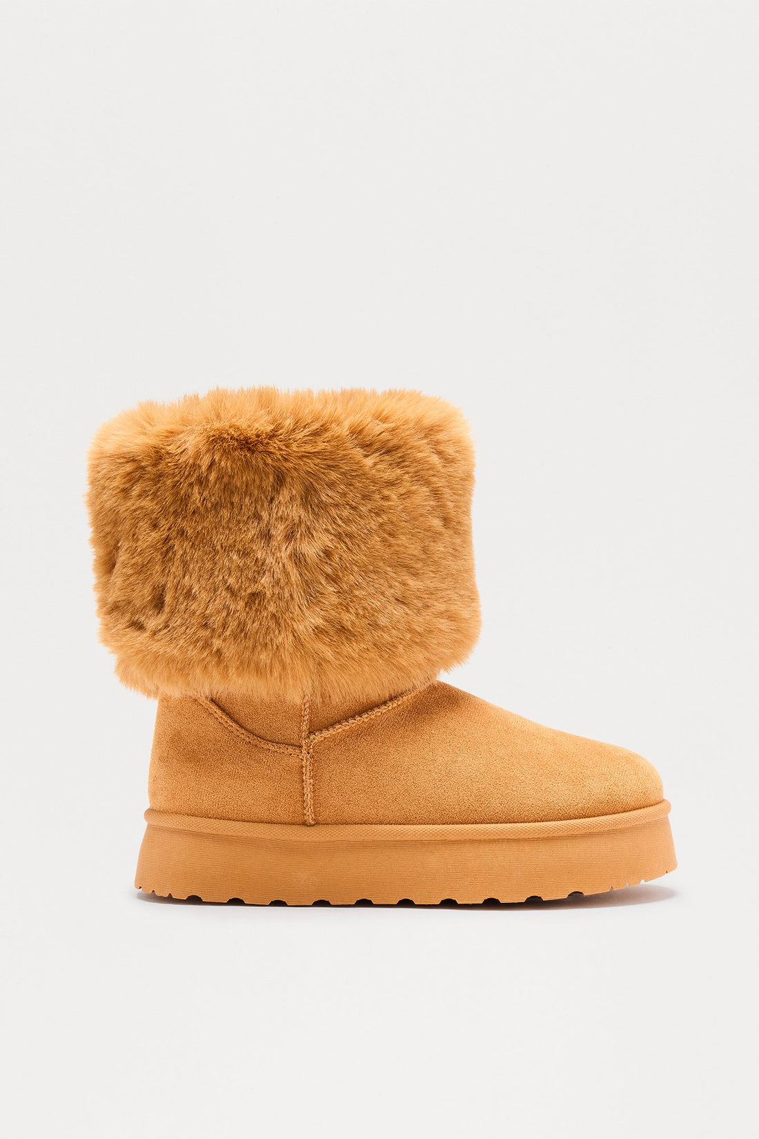 Mini Denmark Faux Fur Booties - Tan