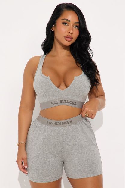 FN Mood Loose Cotton Boxer - Heather Grey