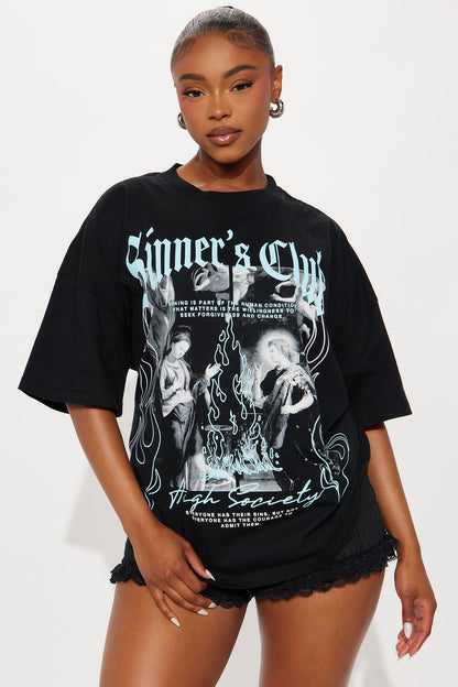 Sinners Club Tee - Black