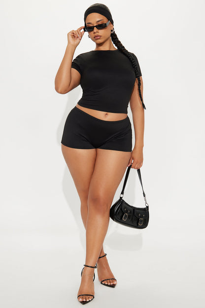 Trinity 3 Piece Short Set - Black