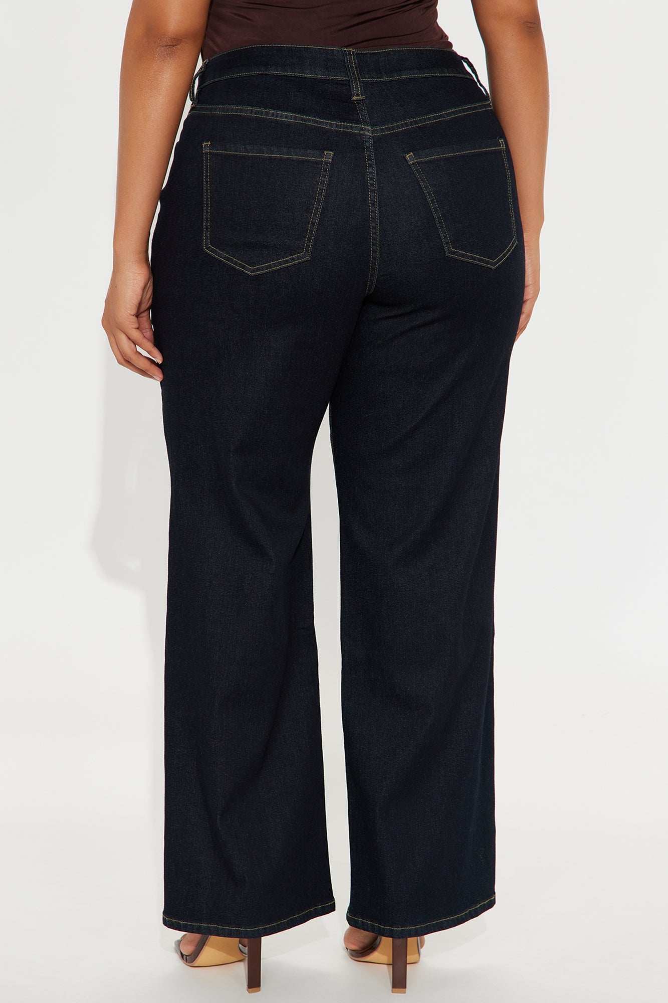 Penelope Low Rise Loose Wide Leg Jeans - Dark Wash