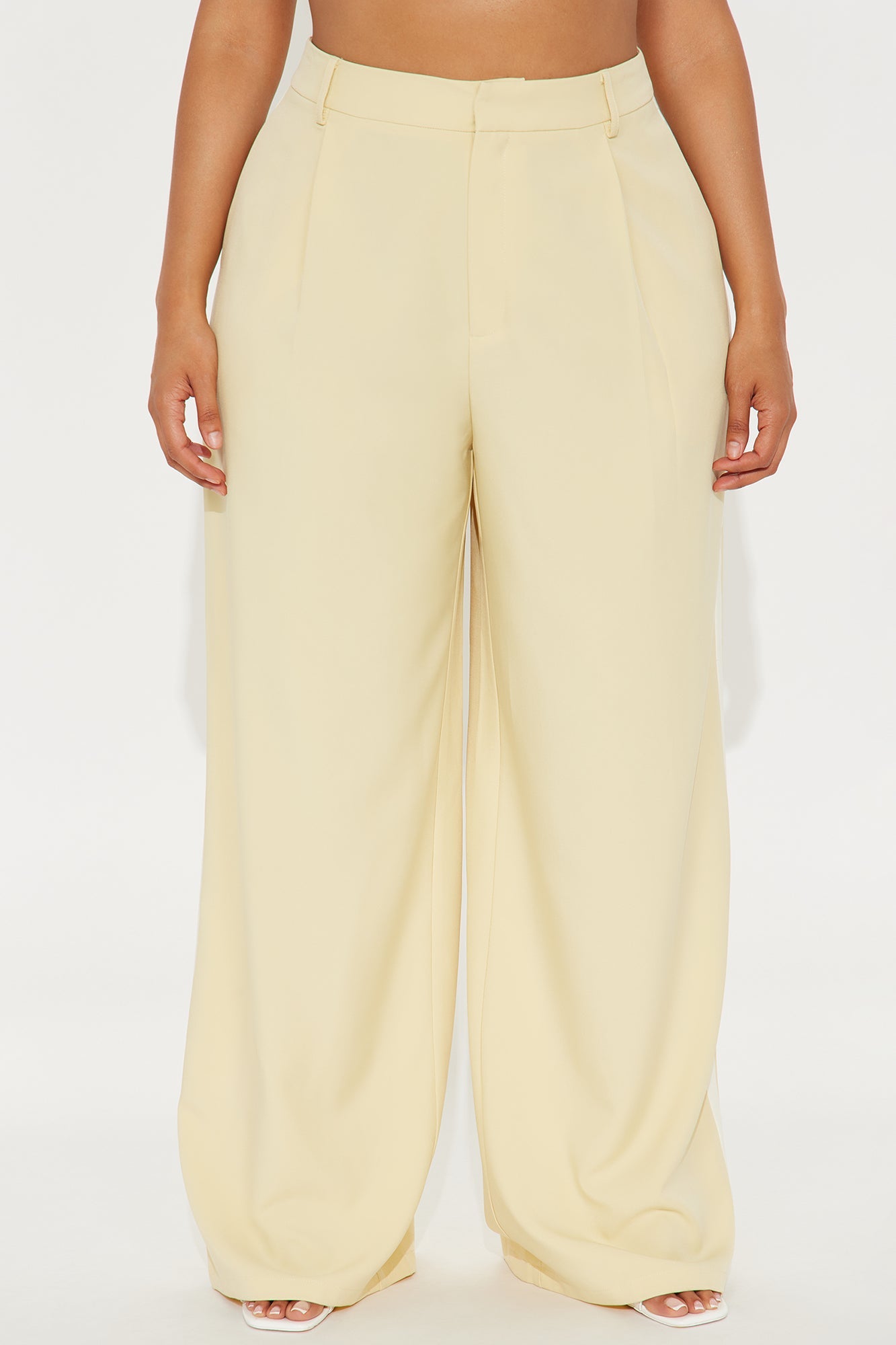 Dylan Wide Leg Trouser Pants - Yellow/combo
