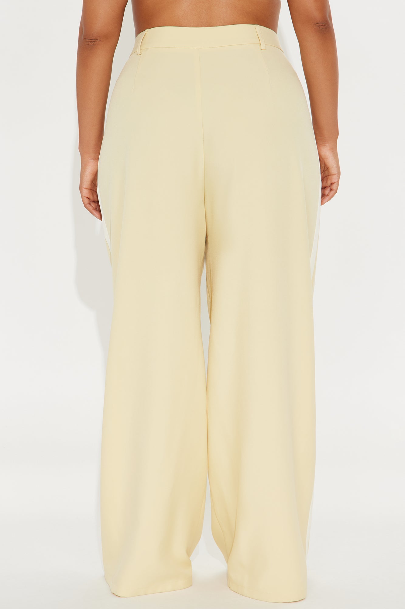 Dylan Wide Leg Trouser Pants - Yellow/combo