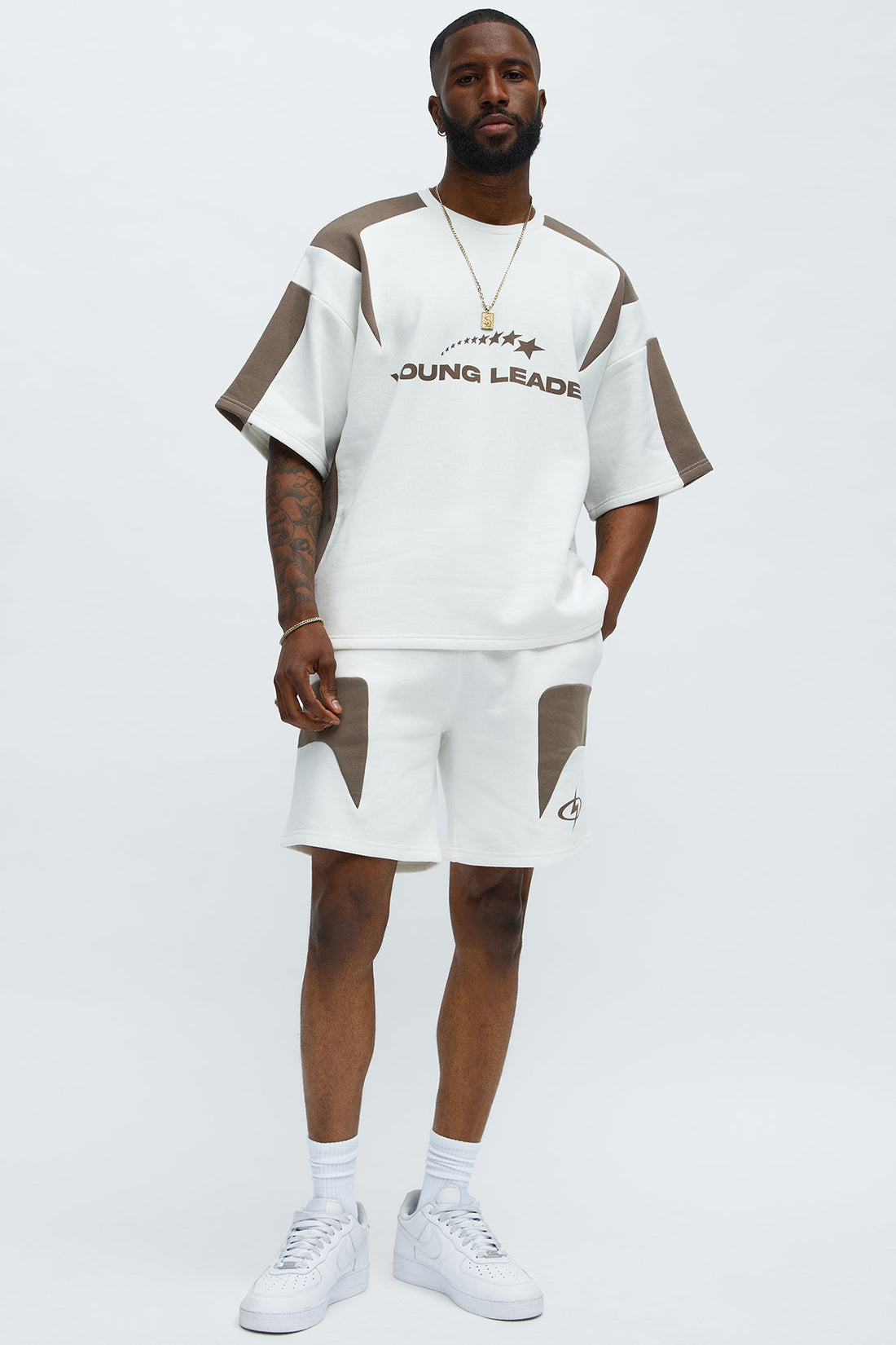 Young Leader Sweatshorts - White