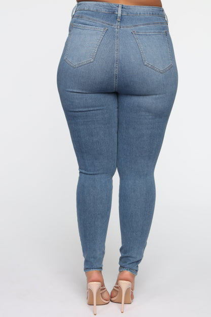 Flex Game Strong Super High Rise Skinny Jeans - Light Wash