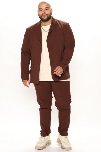 The Modern Stretch Suit Jacket - Brown