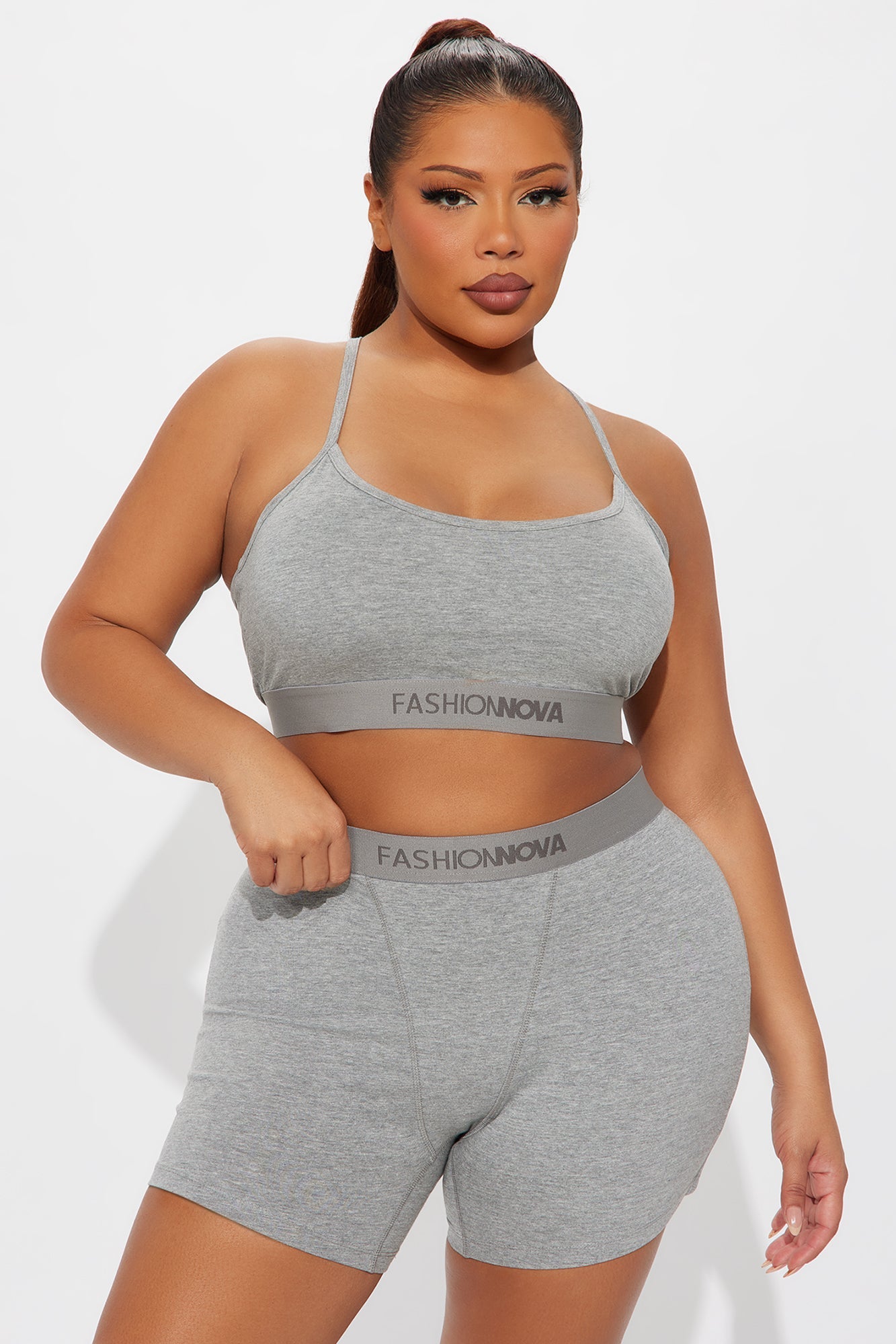 FN Mood Cotton Boxer Brief - Heather Grey