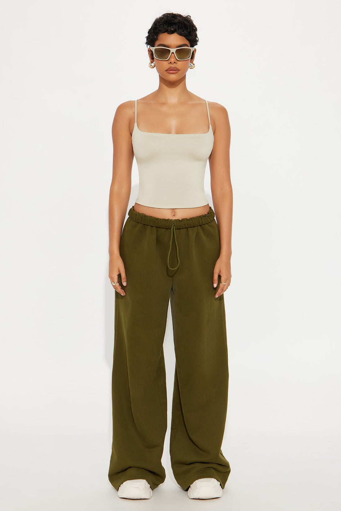 Contour Double Lined Cami Top - Stone