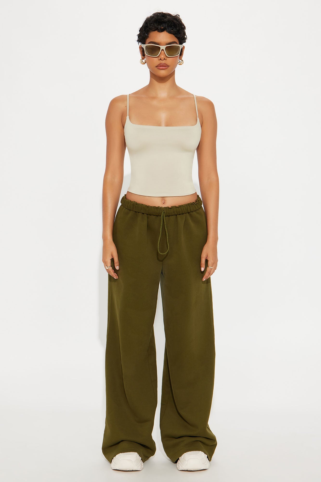 Contour Double Lined Cami Top - Stone