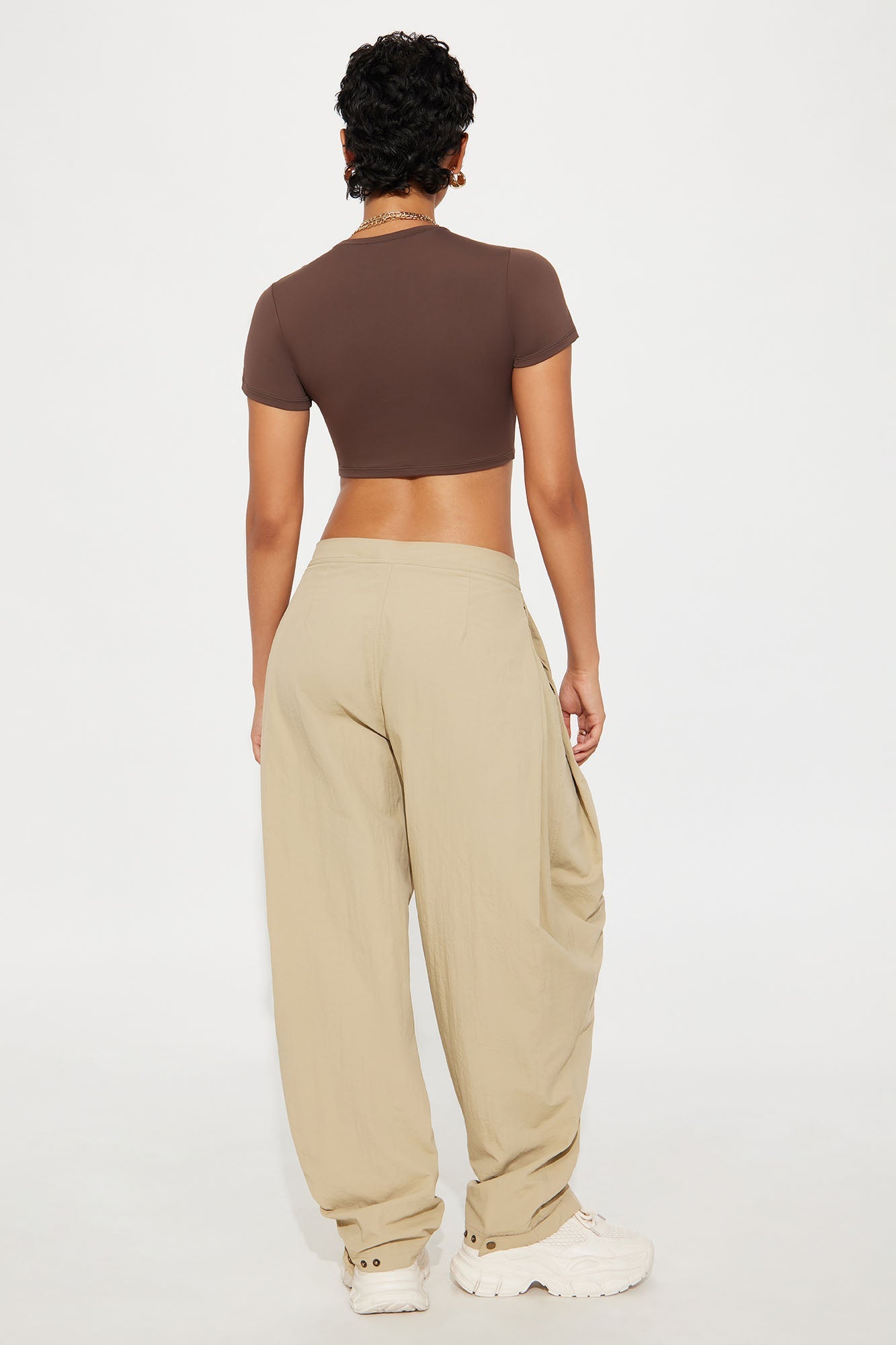 Second Skin Double Lined Super Cropped Tee - Chocolate