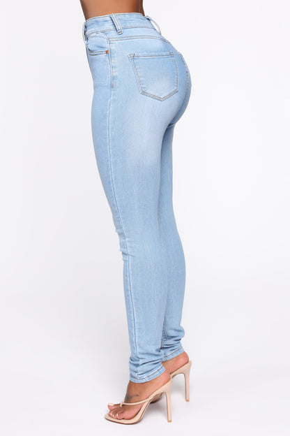 Marilyn High Waisted Skinny Jeans - Light Wash