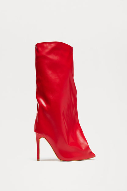Jeni Knee High Boots - Red