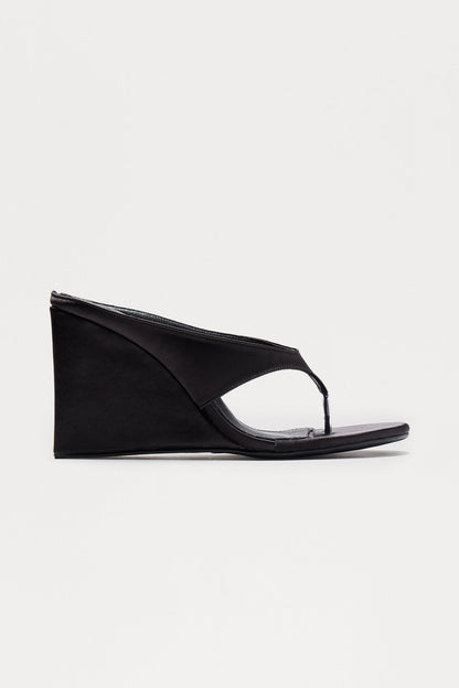 Simona Thong Wedges - Black