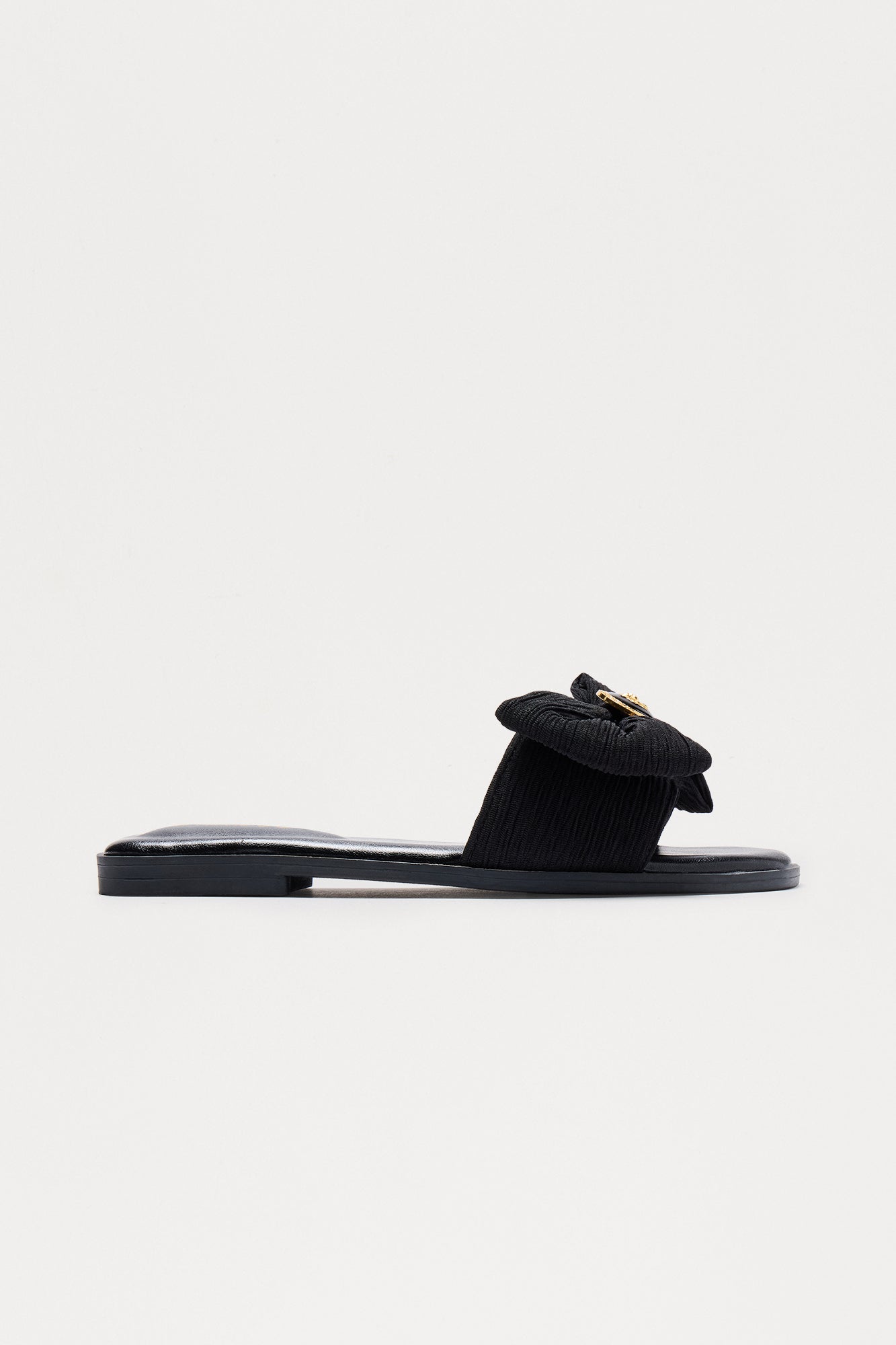 Gloriana Bow Slip On Sandals - Black