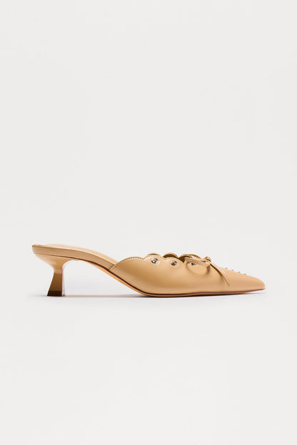 Koda Kitten Heel Pumps - Beige