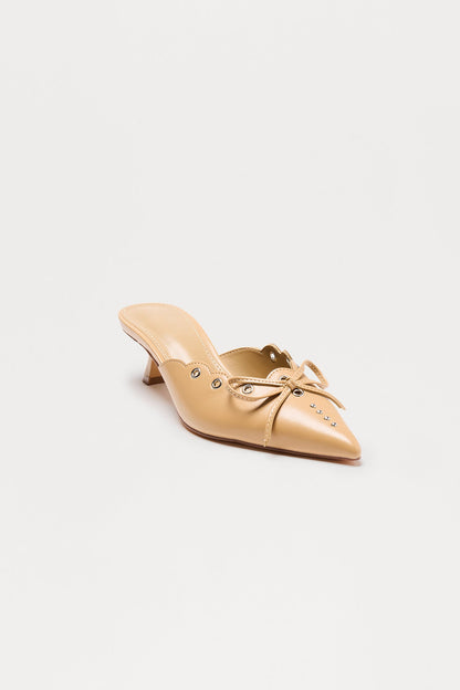 Koda Kitten Heel Pumps - Beige