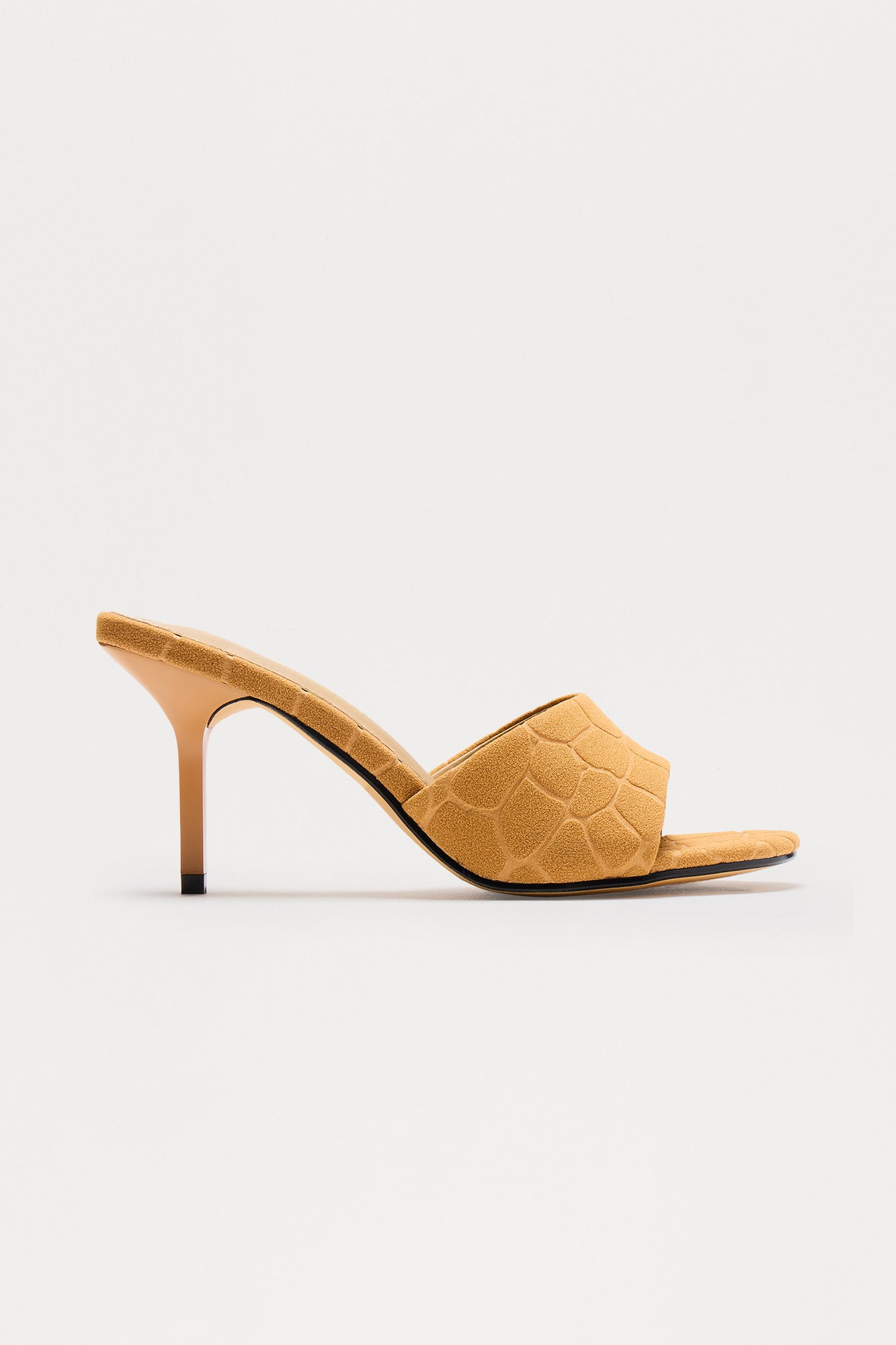 Lolly Faux Fur Stiletto Heels - Chestnut
