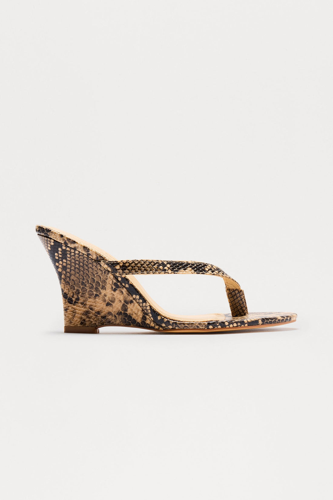 Rattle Thong Wedges - Tan/Multi