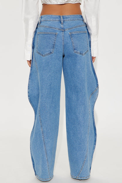 Wavelength Wide Leg Jeans - Medium Wash