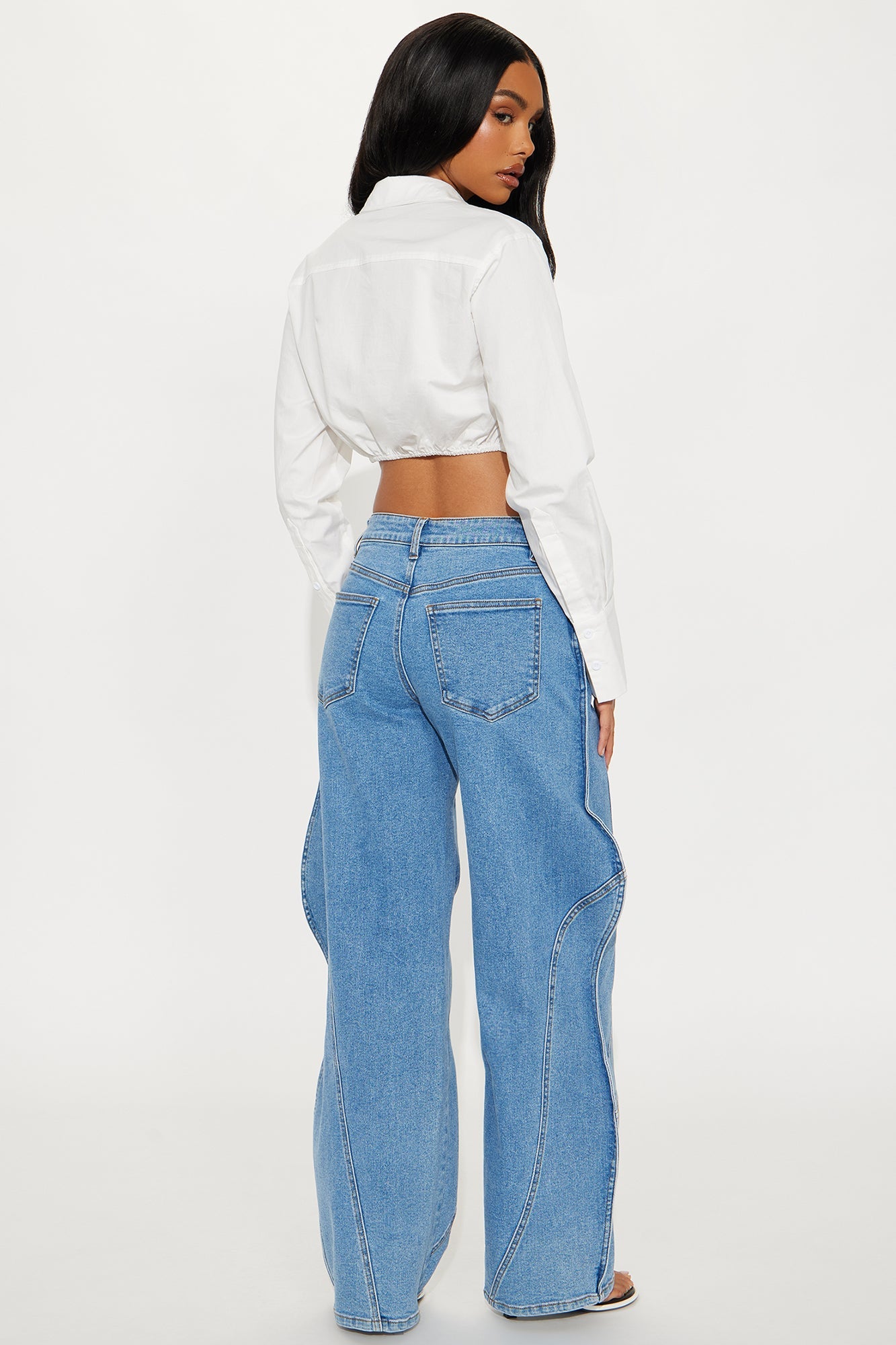 Wavelength Wide Leg Jeans - Medium Wash