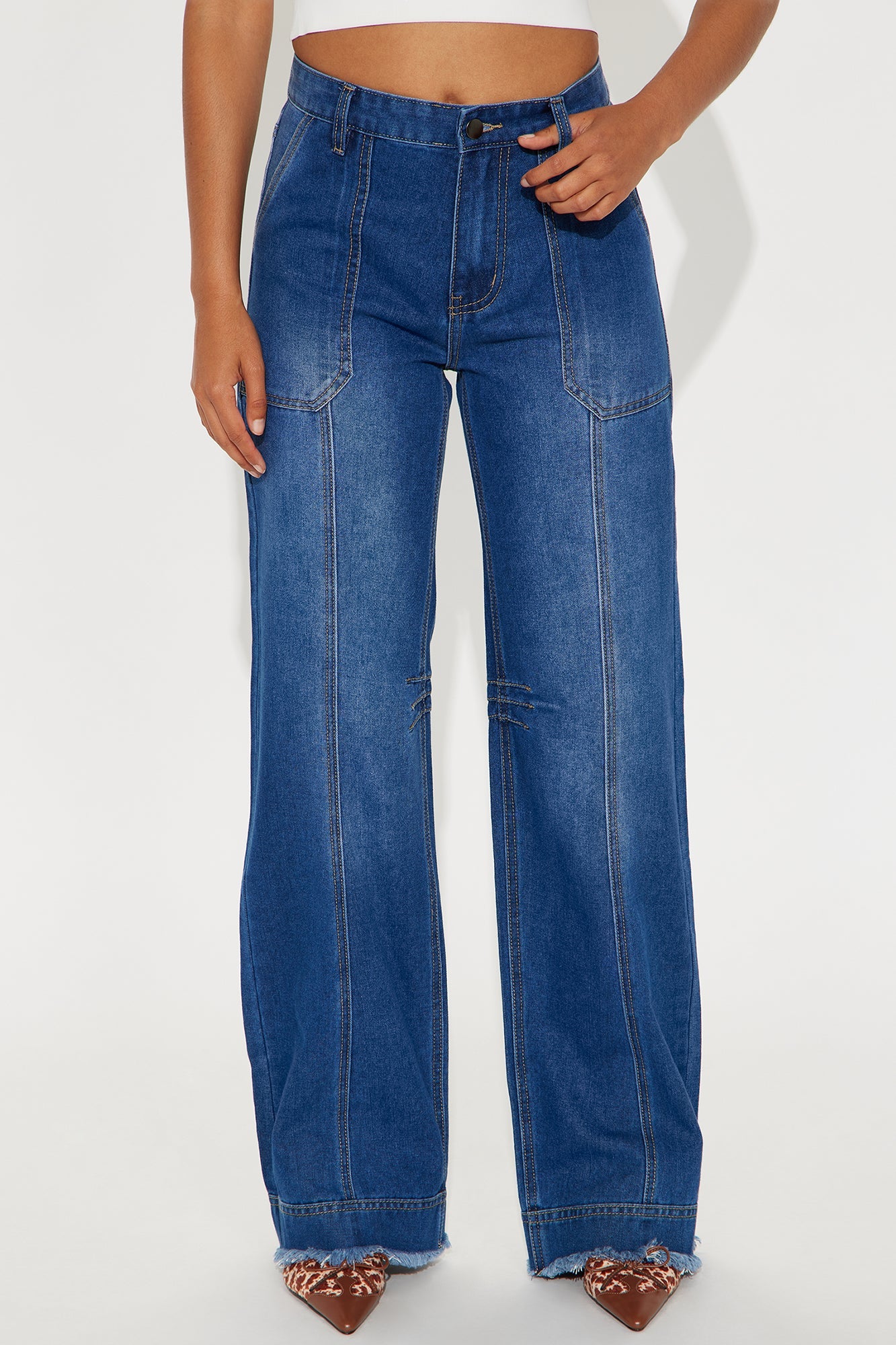 Get To Work Womens High Rise Loose Jeans - Vintage Wash