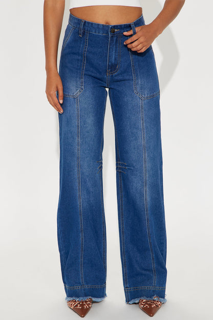 Get To Work Womens High Rise Loose Jeans - Vintage Wash
