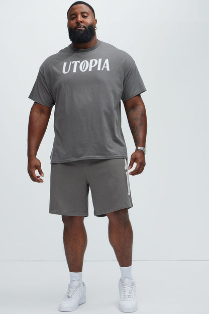 Tyson Bones Relaxed Shorts - Charcoal