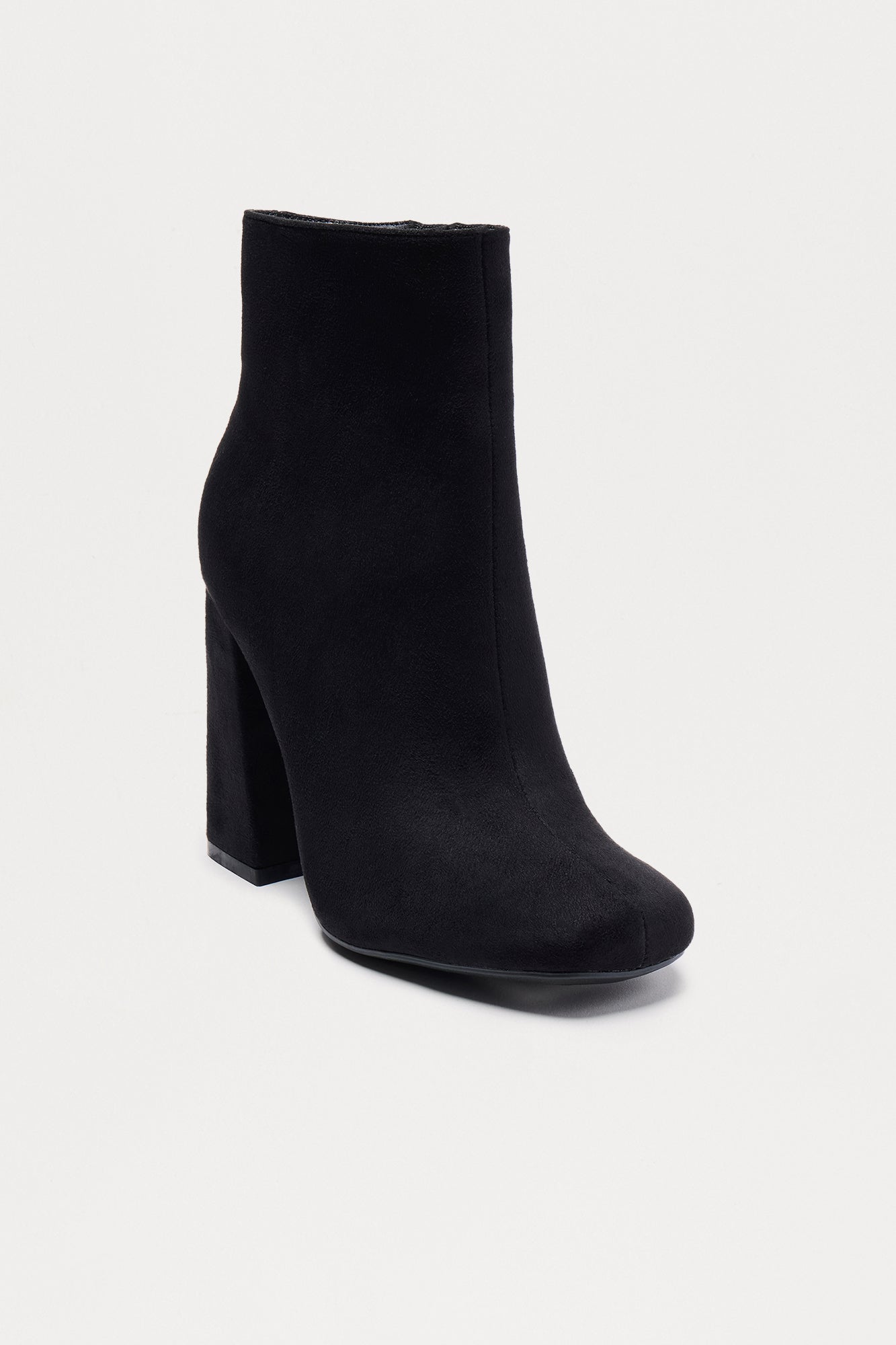 Jonas Block Heel Booties - Black/Black