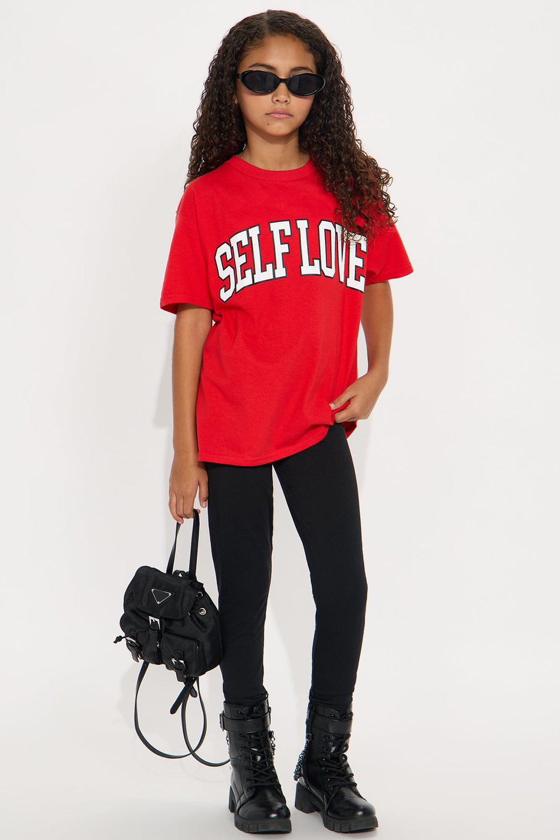 Mini We Need More Self Love Tee - Red