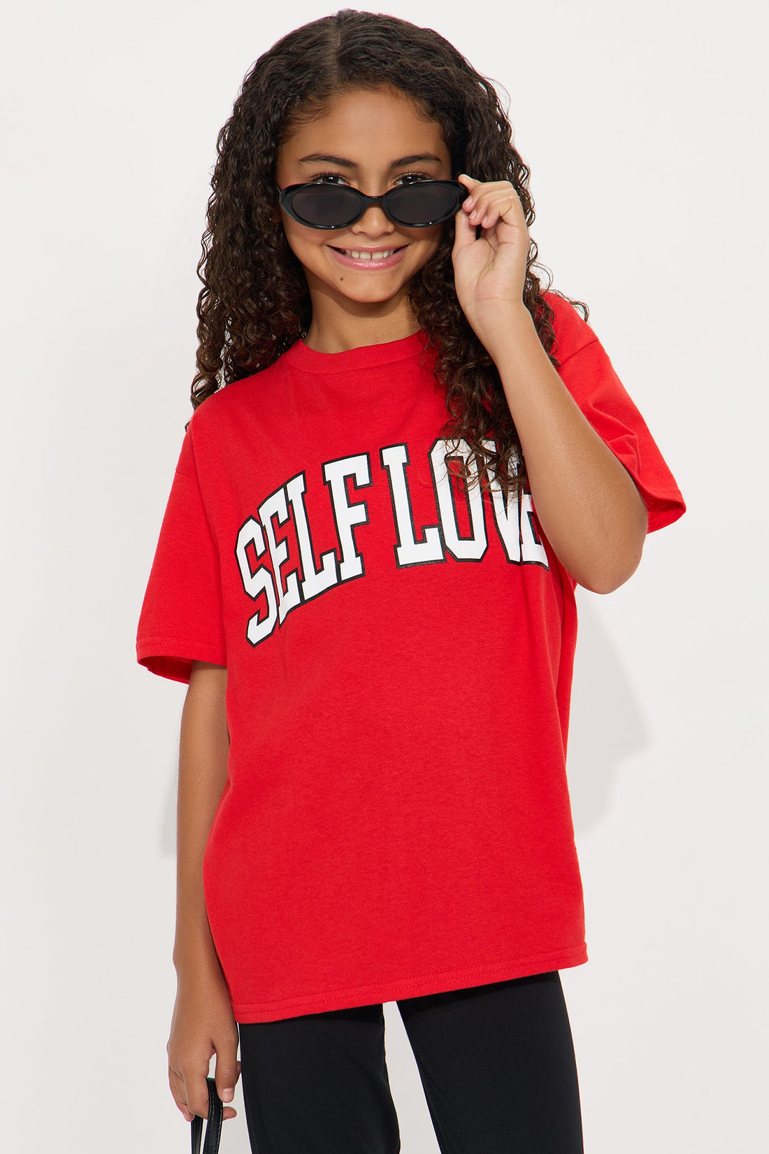 Mini We Need More Self Love Tee - Red
