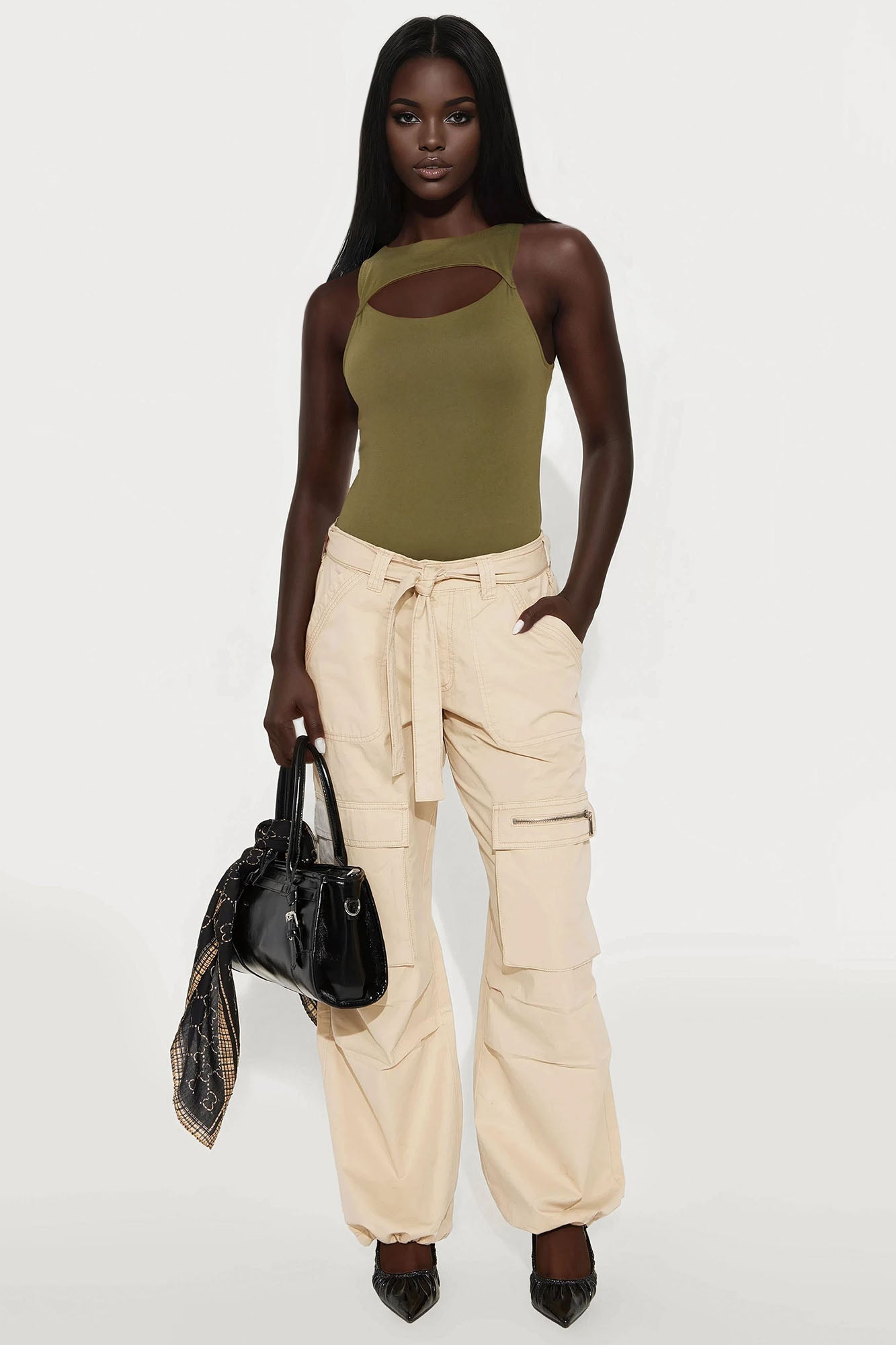 Eli Cut Out Bodysuit - Olive