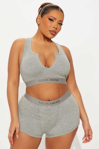 FN Mood Cotton Boyshort - Heather Grey