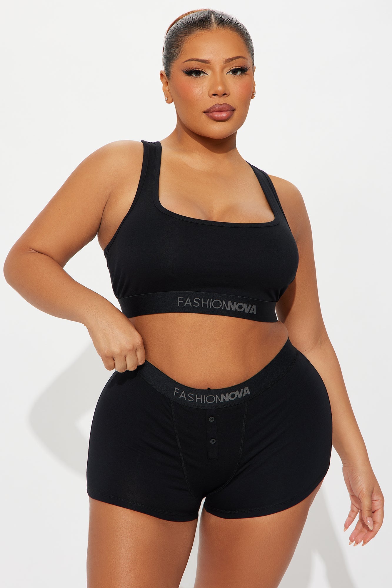 FN Mood Cotton Boyshort - Black